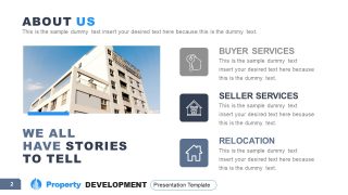 Company About Us Layout for Property Development 