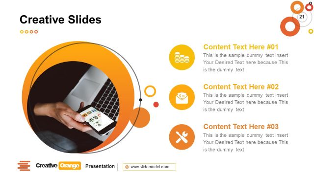 Creative Orange Cutout Image Slide
