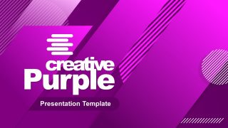 Presentation of Cover Creative Purple Template 