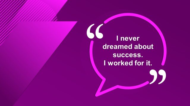 Creative Purple Quote PowerPoint Slide