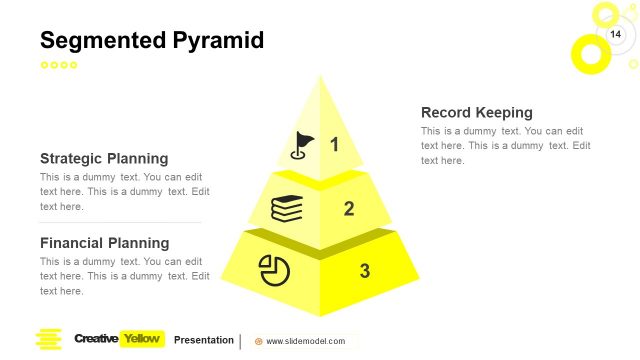 3D Pyramid PowerPoint Creative Yellow Template