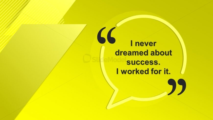 PowerPoint Quotes Slide Yellow Theme