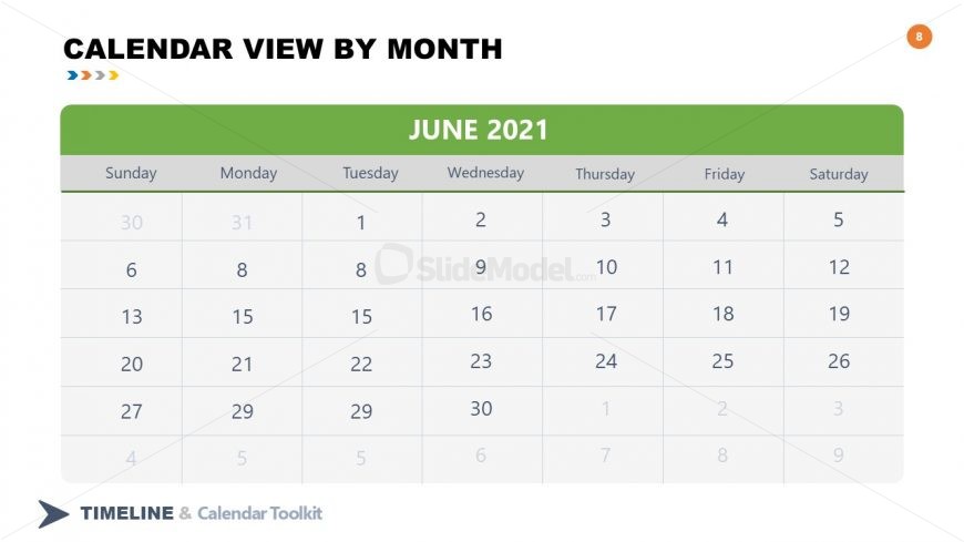 PPT Slide June Calendar 2021