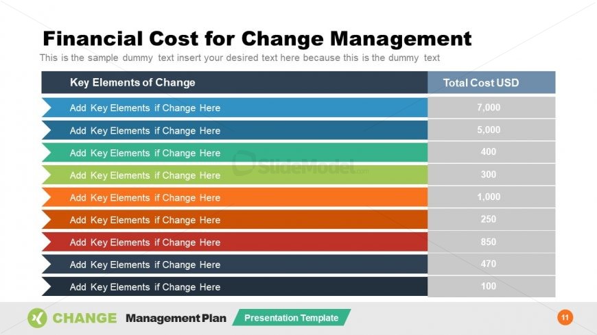 PPT Cost Management Template