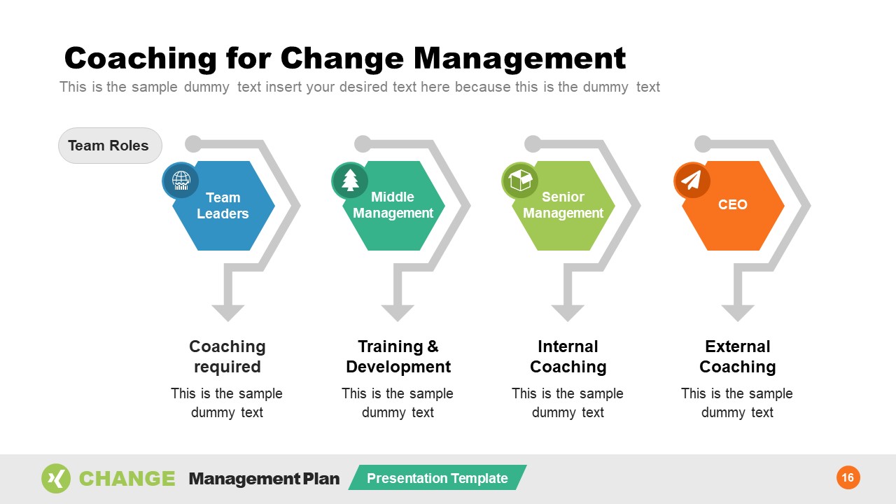 Change Management Coaching Diagram Template - SlideModel