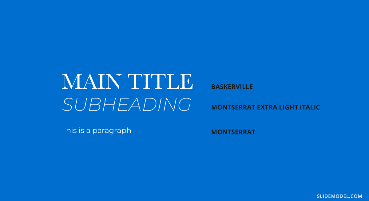 Baskerville + Montserrat font pairing