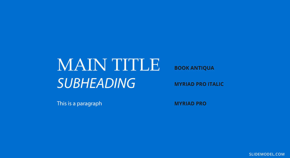 Book Antiqua + Myriad Pro font pairing