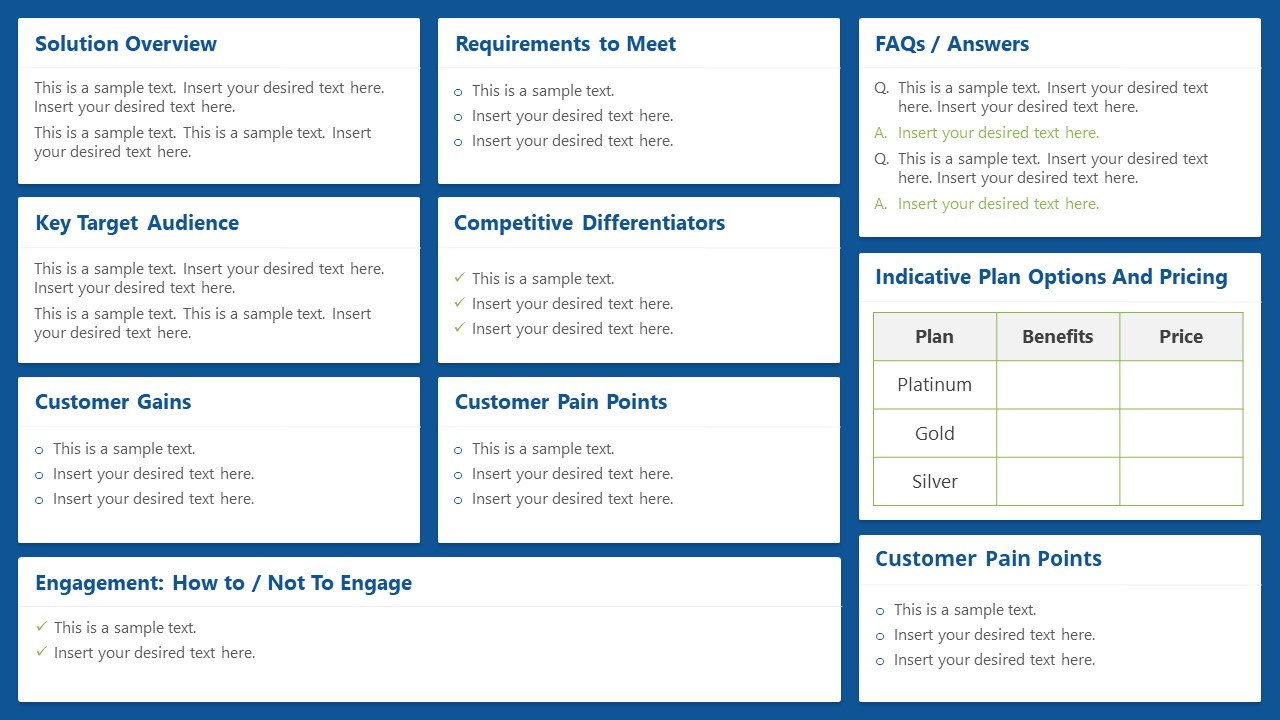 Sales PowerPoint Battle Cards Design