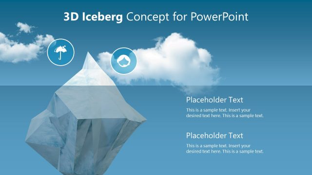 3D Model Animated PPT Template of Iceberg