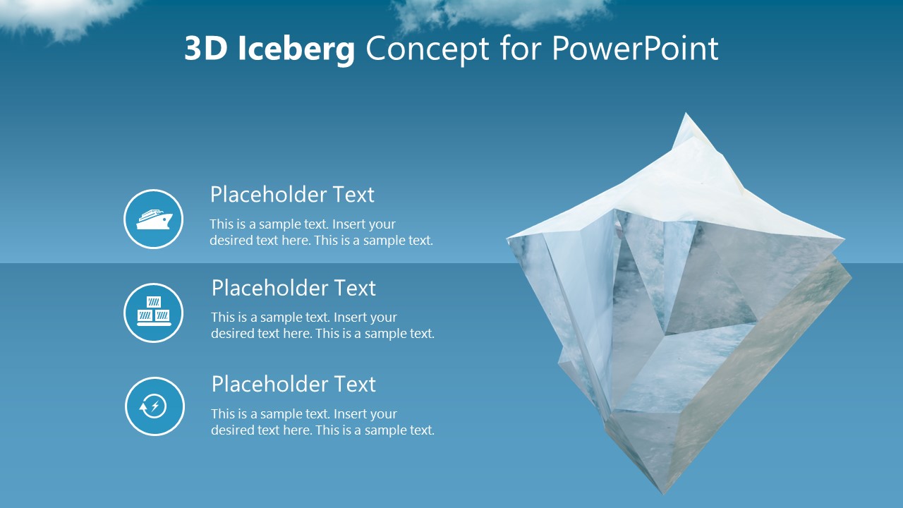 Icons and 3D Object PPT Template - SlideModel