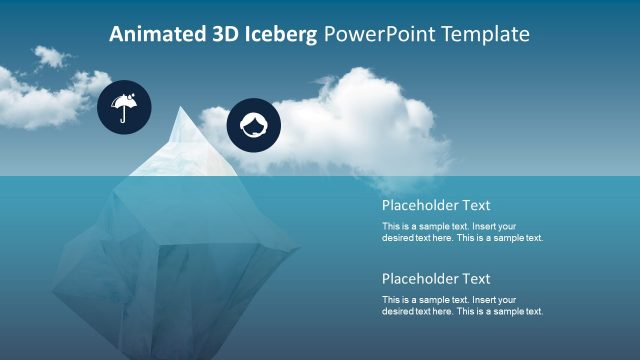 Clipart PowerPoint of 3D Iceberg