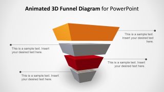 Creative 3D View 4 Step Diagram