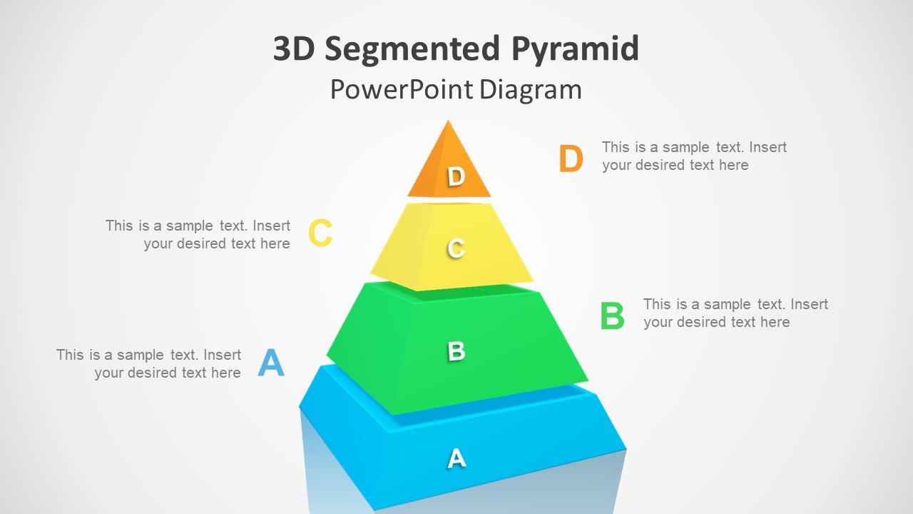 PowerPoint 3D Segmented Pyramid Diagram