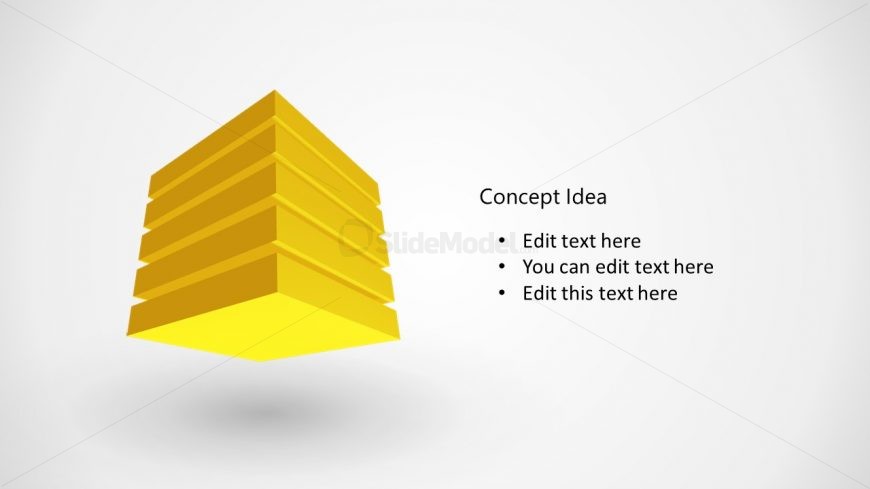 Stacked Levels of 3D Cube Diagram