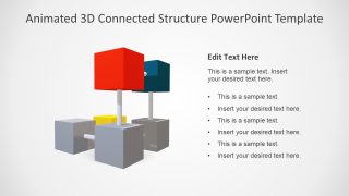 Diagram of 6 3D Connected Cubes