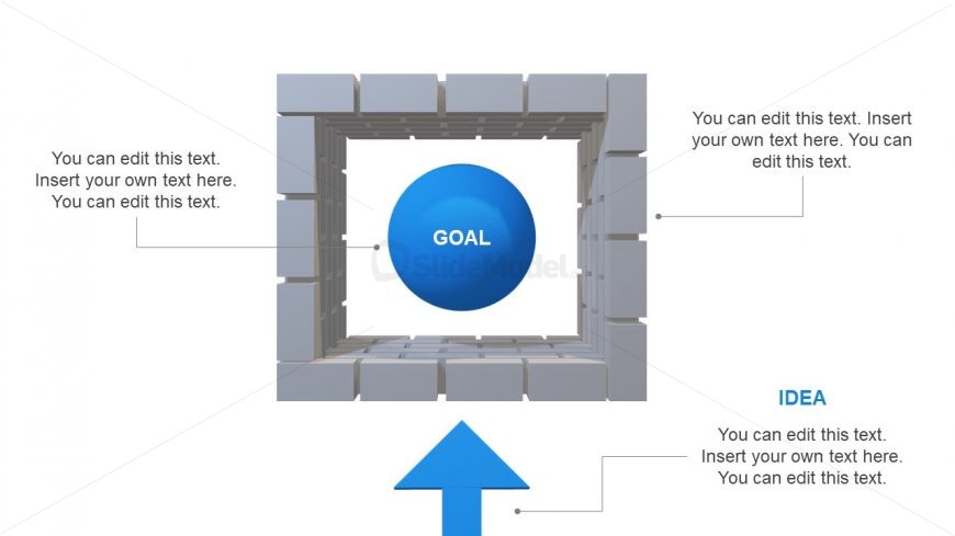Slide of Goal and Brick Wall