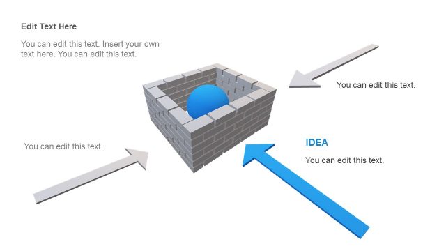 Multiple Arrows Crossing 3D Wall