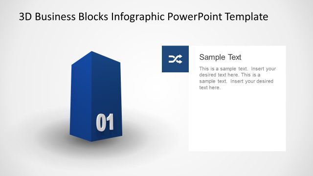 3D Model Diagram PowerPoint Cube