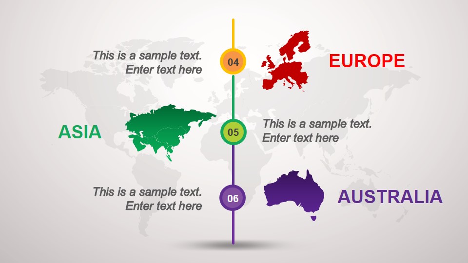 Europe Map In Australia Europe, Asia & Australia Map Slide Design For Powerpoint - Slidemodel