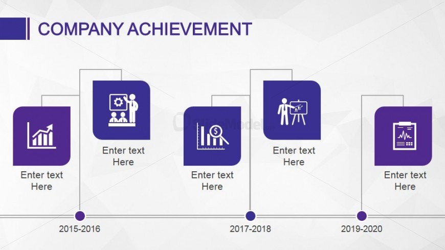 Company Achievement Slide Design Timeline