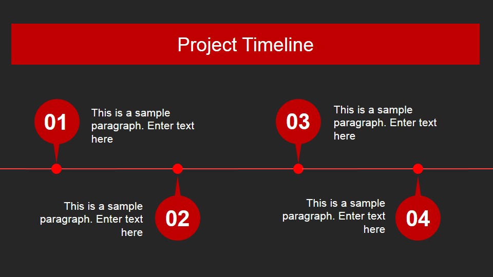 Animated Red Timeline Design for PowerPoint