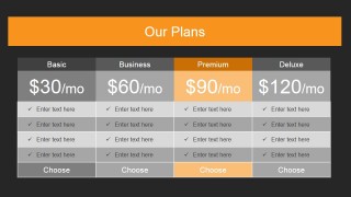 Product Plans Price PowerPoint Slide Design