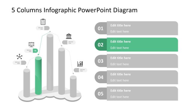 Infographic PowerPoint Diagram 2 Column Bar