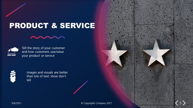 Gradient Elevator Pitch Product Services Template