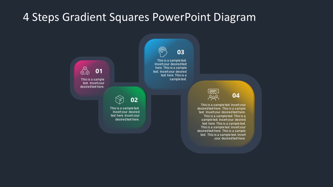 Presentation of Gradient Squares Blocks