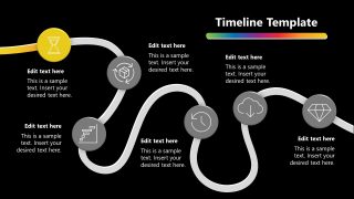 Slide of Hour Glass Gradient Roadmap Template 