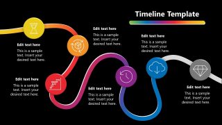 Slide of Cloud Computing  Gradient Roadmap Template 