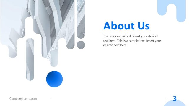 About Us PowerPoint Die Cut Shapes Template