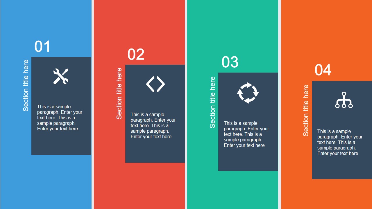 Flat Layout Template For PowerPoint SlideModel