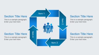 Square Diagram Design for PowerPoint with Arrows