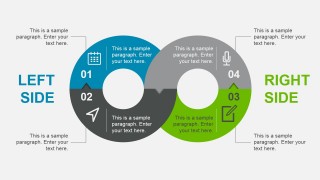 Awesome Business Infinite Loop Diagram Design with Left Side and Right Side