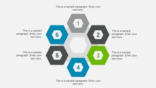 Hexagons Circular Diagram Design for PowerPoint