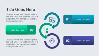 3 Circular Arrows Slide Design for PowerPoint