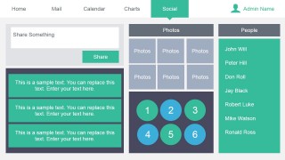 Social Media Dashboard Design for PowerPoint