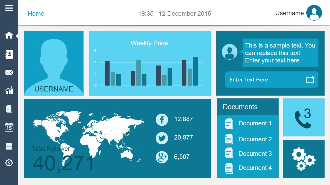 Smart Dashboard PowerPoint Template SlideModel