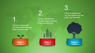 3 Steps Growing Slide Design for PowerPoint