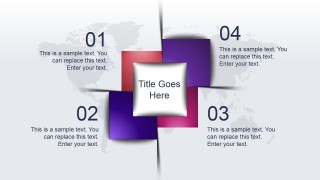 4 Items Awesome Shape Layout Idea for PowerPoint