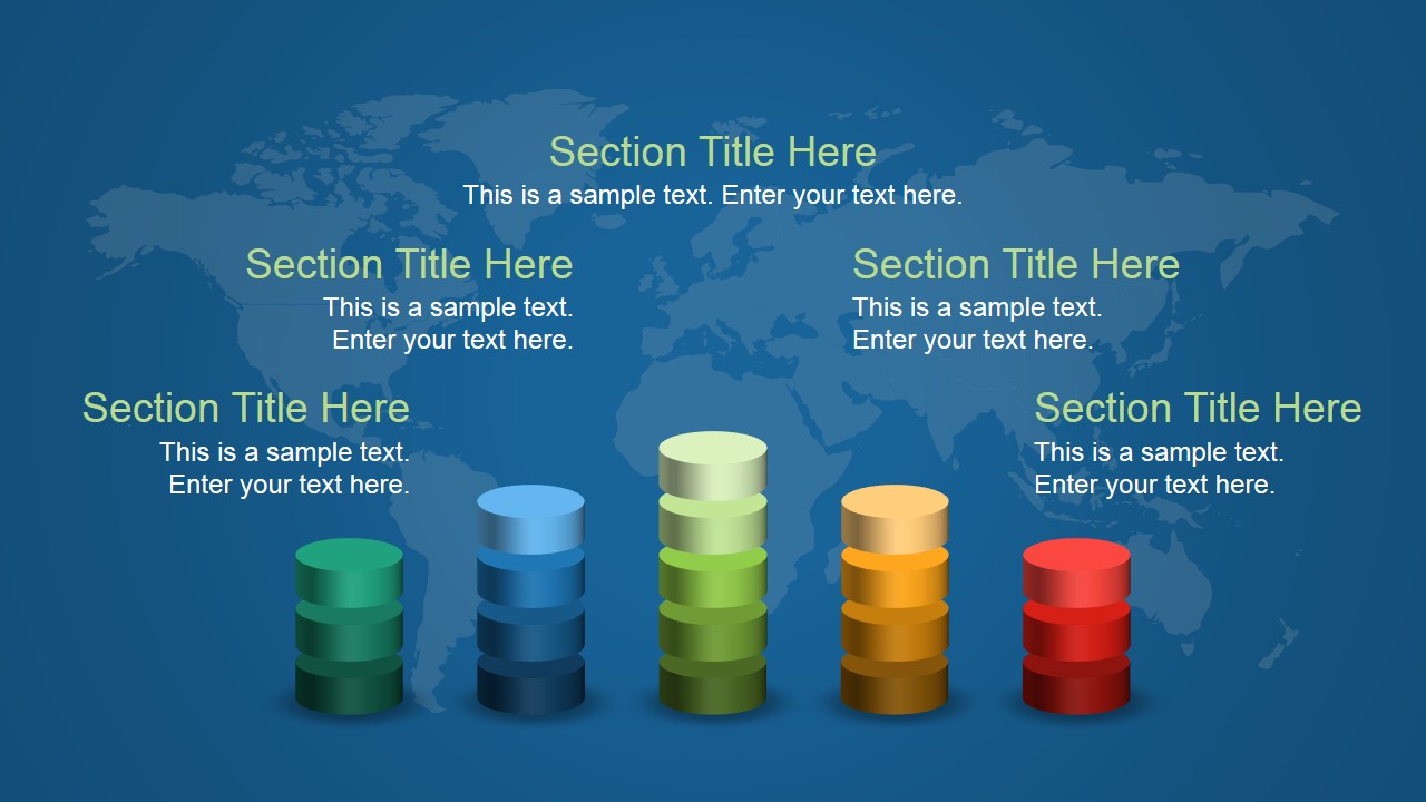 3D Stacked Bar Chart Slide Design