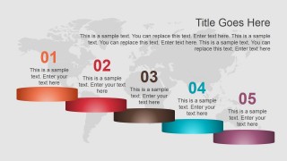 Simple Staircase Diagram for PowerPoint with 5 Steps