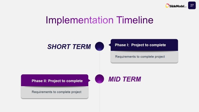 Case Studies Short Term Implementation Timeline Slide