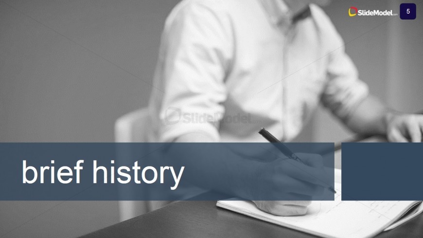 PowerPoint Slide Design for Brief History Introduction Pitch