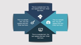 4 Step Creative Layout with Arrows Diagram