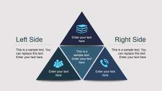 Pyramid Diagram for PowerPoint with Triangles