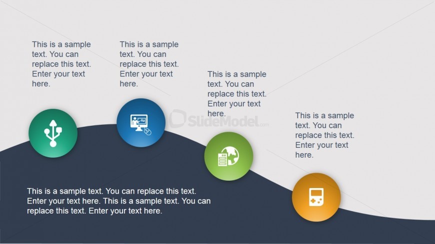 Presentation Content Slide Design with Icons