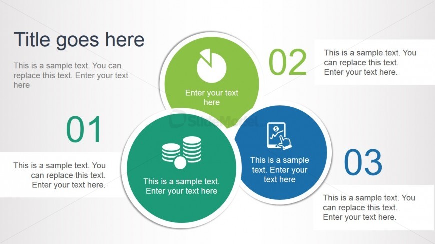 3 Steps Circular Diagram Layout for PowerPoint