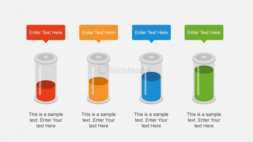 Custom Level Battery Clipart for PowerPoint Slide